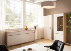 Home affaire Sideboard »Sonora, moderner Schrank, Kommode in Eiche Artisan, 202 cm breit« filigrane Rahmenoptik, ausreichend Stauraum, vielseitig einsetzbar