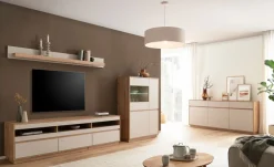 Home affaire Sideboard »Sonora, moderner Schrank, Kommode in Eiche Artisan, 202 cm breit« filigrane Rahmenoptik, ausreichend Stauraum, vielseitig einsetzbar