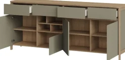 Home affaire Sideboard »Stranda, moderner Schrank, Kommode im Scandi-Style, 198 cm breit« elegante Rahmenoptik, ausreichend Stauraum, vielseitig einsetzbar