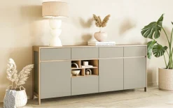 Home affaire Sideboard »Stranda, moderner Schrank, Kommode im Scandi-Style, 198 cm breit« elegante Rahmenoptik, ausreichend Stauraum, vielseitig einsetzbar