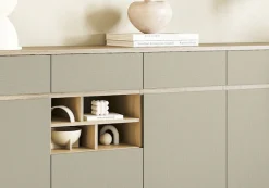 Home affaire Sideboard »Stranda, moderner Schrank, Kommode im Scandi-Style, 198 cm breit« elegante Rahmenoptik, ausreichend Stauraum, vielseitig einsetzbar