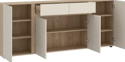 Home affaire Sideboard »TAVERA« Sideboard Breite 201 cm, modern, grifflos, viel Stauraum