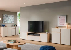 Home affaire Sideboard »TAVERA« Sideboard Breite 201 cm, modern, grifflos, viel Stauraum