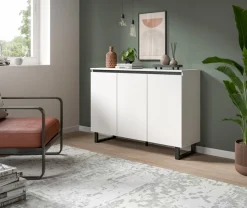 Home affaire Sideboard »TOMA, Breite: 120 cm, mit Metall-Kufen-Fuß, 3 Türen, 3 Einlegeböden« Anrichte, Kommode, Schrank, Board, Higboard
