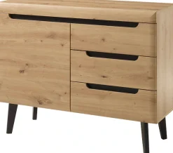 Home affaire Sideboard »Torge, Anrichte, Kommode, Schubladenschrank« 1 Stk. tlg. abgeschrägte Füße, drei Farben, Scandi Design, 107 cm breit