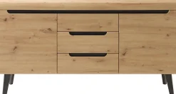 Home affaire Sideboard »Torge, Anrichte, Kommode, Schubladenschrank« 1 Stk. tlg. abgeschrägte Füße, drei Farben, Scandi Design, 160 cm breit