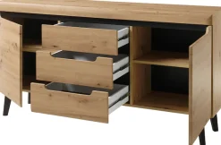 Home affaire Sideboard »Torge, Anrichte, Kommode, Schubladenschrank« 1 Stk. tlg. abgeschrägte Füße, drei Farben, Scandi Design, 160 cm breit