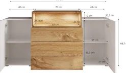 Home affaire Sideboard »URBAN III« Moderne Kommode mit 3 Schubladen und 4 Fächern, Breite 150 cm