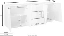 Home affaire Sideboard »Vega« Breite 220 cm