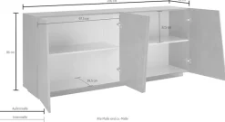 Home affaire Sideboard »Vega« Kommode mit 4 Türen, Breite 200 cm