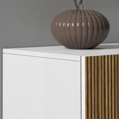 Home affaire Sideboard »Vega Sideboard,Kommode,220 cm« mit 4 Türen und 3 Schubladen,Fronten mit Rillen-Optik