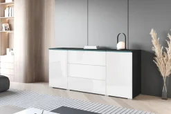 Home affaire Sideboard »VERA, grifflos« verstellbare Einlegeböden, Wahlweise mit oder ohne Beleuchtung