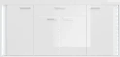 Home affaire Sideboard »Viborg, Breite 182cm, inkl. vertikaler Frontbeleuchtung« 4 Türen, 3 Einlegeböden,6 Fächer, 1 Schubkasten,Anrichte, Schrank