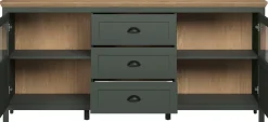 Home affaire Sideboard »Vienna« 1 Stk. tlg. Kommode im Landhausstil - Beleuchtung, Glastüren - B/T/H 185/45/86 cm