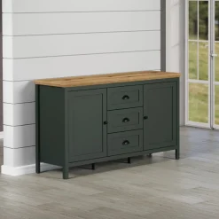 Home affaire Sideboard »Vienna« 1 Stk. tlg. Kommode im Landhausstil mit 3 Vollauszug-Schubladen und 4 Fächer