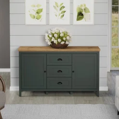 Home affaire Sideboard »Vienna« 1 Stk. tlg. Kommode im Landhausstil mit 3 Vollauszug-Schubladen und 4 Fächer