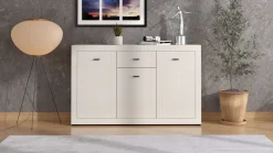 Home affaire Sideboard »Warwick Kombikommode, Schrank, Schubladenkommode« Modernes Sideboard: Kaschmir, 3 Türen & 1 Schublade, Heißfolienprägung