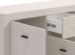 Home affaire Sideboard »Warwick Kombikommode, Schrank, Schubladenkommode« Modernes Sideboard: Kaschmir, 3 Türen & 1 Schublade, Heißfolienprägung