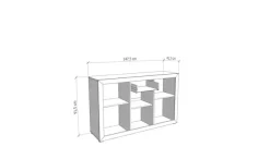 Home affaire Sideboard »Warwick Kombikommode, Schrank, Schubladenkommode« Modernes Sideboard: Kaschmir, 3 Türen & 1 Schublade, Heißfolienprägung