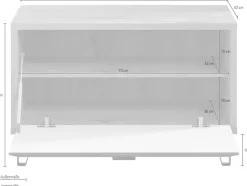 Home affaire Sitzbank »Belva« 1 Stk. tlg. Flurbank mit einer Klappe - verstellbarer Boden - (B/T/H) 79/42/51 cm