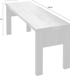 Home affaire Sitzbank »Bristol« Esszimmerbank mit Platz für 2 Personen - (B/T/H) 140/35/44 cm