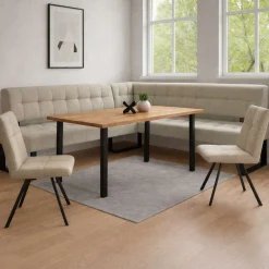 Home affaire Sitzbank »Mia Küchenbank, Polsterbank, Esszimmerbank, 141x64 cm« Moderne Bank undFarben, Sitzplatzanzahl: 2-3, Frei in Raum stellbar