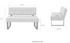 Home affaire Sitzbank »Mia Küchenbank, Polsterbank, Esszimmerbank, 141x64 cm« Moderne Bank undFarben, Sitzplatzanzahl: 2-3, Frei in Raum stellbar