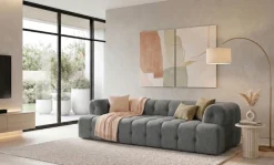 Home affaire 3-Sitzer »APERIRE Design-Sofa, moderne Steppung, Breite 225 cm« mit Wellenunterfederung, gemütlich und modern, komfortables Sitzgefühl