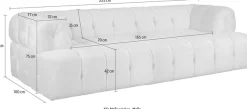 Home affaire 3-Sitzer »APERIRE Design-Sofa, moderne Steppung, Breite 225 cm« mit Wellenunterfederung, gemütlich und modern, komfortables Sitzgefühl