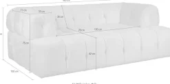 Home affaire 2-Sitzer »APERIRE Design-Sofa, moderne Steppung, Breite 180 cm« mit Wellenunterfederung, gemütlich und modern, komfortables Sitzgefühl