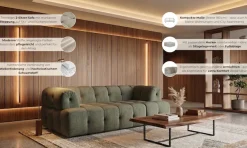 Home affaire 2-Sitzer »APERIRE Design-Sofa, moderne Steppung, Breite 180 cm« mit Wellenunterfederung, gemütlich und modern, komfortables Sitzgefühl