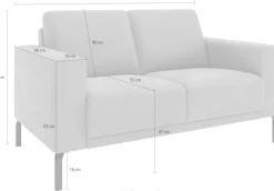 Home affaire 2-Sitzer »Apiro, 2-Sitzer – Premium-Komfort für dein Zuhause« Ergonomischer Federkern, optional motorisch ausziehbar