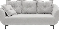 Home affaire 2,5-Sitzer »Baggio, Breite 196 cm zeitlos & elegant, bequem« schwarze Metallfüße