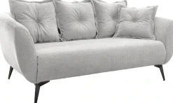 Home affaire 2,5-Sitzer »Baggio, Breite 196 cm zeitlos & elegant, bequem« schwarze Metallfüße