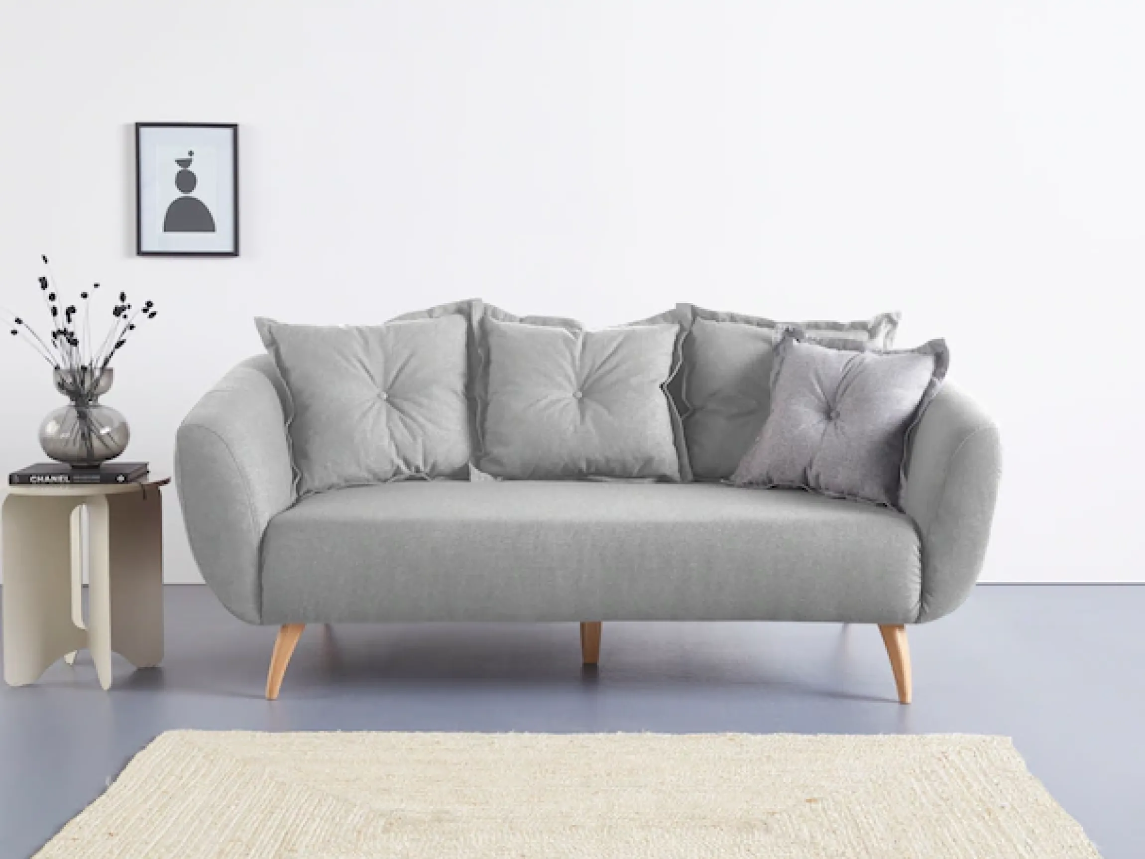 Home affaire 2,5-Sitzer »Baggio modern und romantisches Design, bequem« Zierkissen inklusive