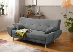 Home affaire 3-Sitzer »Basta komfortable Wellenunterfederung, Breite 205cm, bodenfrei«