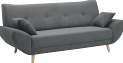Home affaire 3-Sitzer »Basta komfortable Wellenunterfederung, Breite 205cm, bodenfrei«