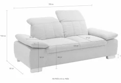 Home affaire 2-Sitzer »Bergamo Multifunktions-Sofa, bequem und komfortabel« mit Armlehn-und Rückenfunktion, Federkern
