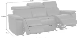 Home affaire 3-Sitzer »Binado« mit manueller oder elektrischer Relaxfunktion mit USB-Anschluss
