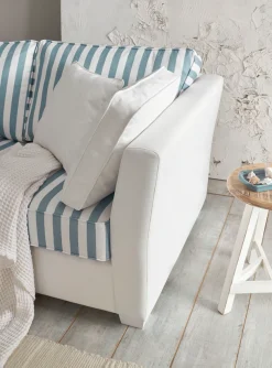 Home affaire 2-Sitzer »CALIFORNIA« maritimer Landhausstil, in 3 Breiten, mit Holzfüßen Weiß lackiert