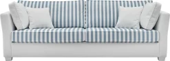 Home affaire 3-Sitzer »CALIFORNIA« maritimer Landhausstil, in 3Breiten, mit Holzfüßen Weiß lackiert