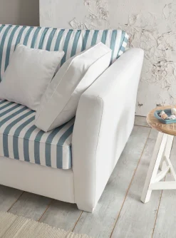 Home affaire 2,5-Sitzer »CALIFORNIA« maritimer Landhausstil, in 3 Breiten, mit Holzfüßen Weiß lackiert