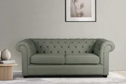 Home affaire 3-Sitzer »CHARENTE, optionale Schlafsofa, Chesterfield-Sofa, Bettfunktion« mit edler Knopfheftung und typischen Armlehnen, B/T/H 198/89/74 cm