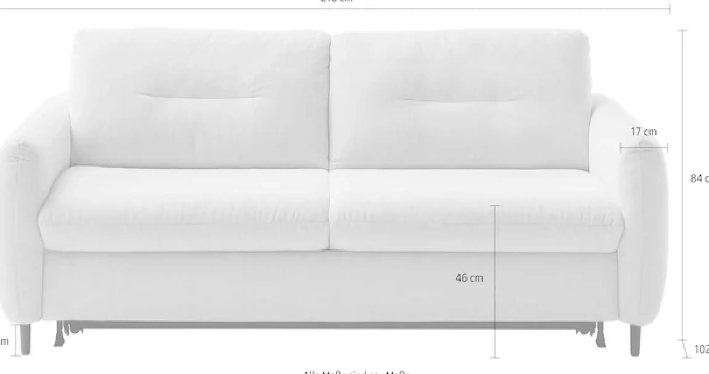 Home affaire 3-Sitzer »Clevina, Dauerschlafsofa mit Kaltschaummatratze, Breite 216 cm« Sofa & Bett in einem – kinderleicht ausklappbar & freistellbar im Raum