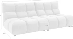 Home affaire 3-Sitzer »Cozy Bubble, mit eleganter Steppung, Breite 220cm« stilvolles Design & hoher Sitzkomfort für dein Zuhause