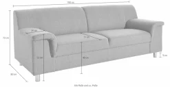 Home affaire 2,5-Sitzer »Jamie zeitlos elegant, klares Design, komfortabel«