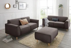 Home affaire 2,5-Sitzer »Janek Scandic Design, elegant und zeitlos« mit Federkern und Keder in scandinavischem Design