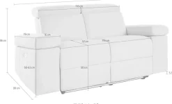 Home affaire 2-Sitzer »Kilado« mit Relaxfunktion, verstellbarer Armlehne, Kopfteilverstellung