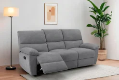 Home affaire 3-Sitzer »LANNOY, manuelle o. elelektrische Relaxfunktion in 2 Sitzen, USB A/C« Liegefunktion (105°-150°), Reclinersofa, Webstoff, Federkern