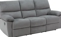 Home affaire 3-Sitzer »LANNOY, manuelle o. elelektrische Relaxfunktion in 2 Sitzen, USB A/C« Liegefunktion (105°-150°), Reclinersofa, Webstoff, Federkern